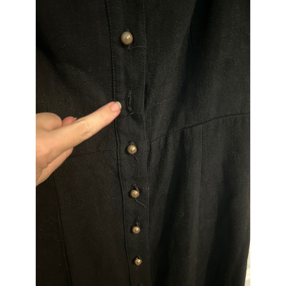 Show Me Your Mumu Black Button-Front Mini Dress – Size Small - Picture 3 of 7
